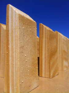 Sydney sandstone plinths.