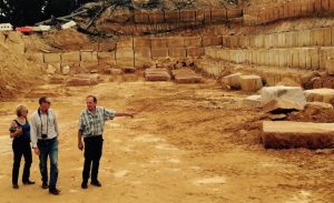 hand picking the perfect sandstone blocks