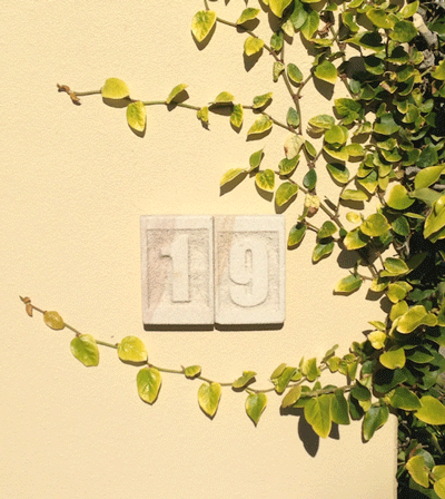 house numbers sandstone letterbox