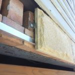 Sandstone installation; with lintels, angle bars, and fixtures