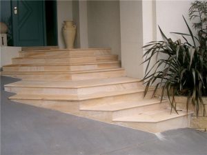 Cut steps and bullnose from 30mm stone, Sydney.