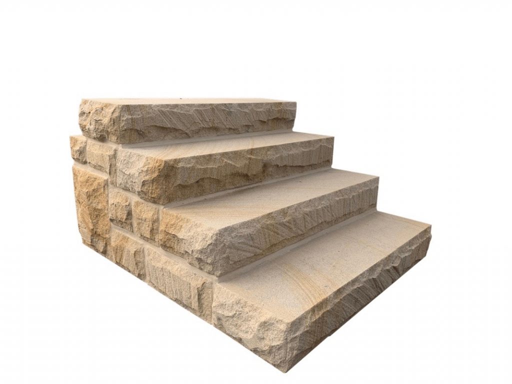 Sandstone Step Treads, solid Australian Stone.