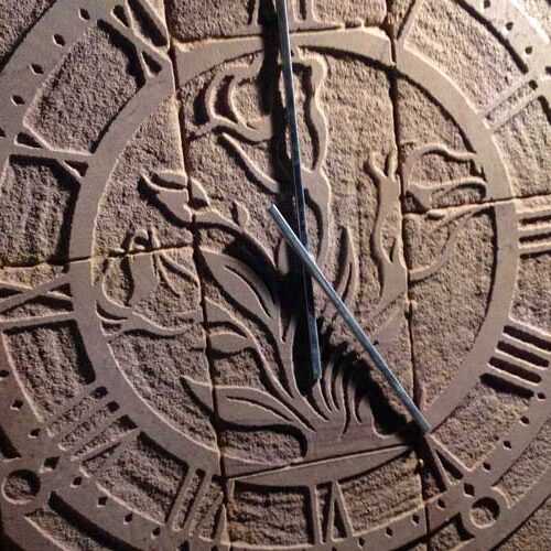 Sandstone wall clock